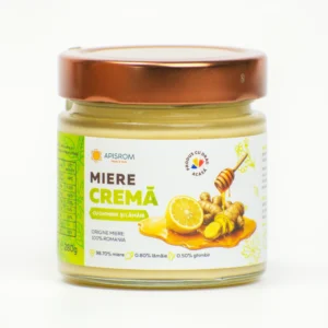 Miere cremă cu ghimbir si lămâie, 280 g